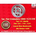 1 pc. wheel Fiat Cromodora CD68 7x15 ET0 4x98 silver 124 Coupe, Spider, 125, 131, 132