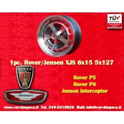 1 pc. wheel Rover Jensen  6x15 ET33 5x127 anthracite/diamond cut Interceptor, Rover P5 P6