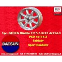 1 pc. jante Datsun Minilite 5.5x15 ET15 4x114.3 silver/diamond cut MBG, TR2-TR6
