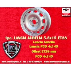 1 pc. wheel Lancia Tecnomagnesio 5.5x15 ET28 4x145 silver Aurelia Series 1-3