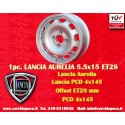 1 ud. llanta Lancia Tecnomagnesio 5.5x15 ET28 4x145 silver Aurelia Series 1-3