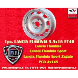 Lancia Tecnomagnesio 5.5x15 ET40 4x145 silver Flaminia cerchio wheel jante llanta felge