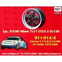 1 pc. wheel Porsche  Fuchs 7x17 ET23.3 5x130 matt black/diamond cut 911 -1989, 914 6, 944 -1986, turbo -1989