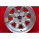 Fiat Minilite 9x13 ET-12 4x98 silver/diamond cut 124 Spider, Coupe, X1/9 cerchio wheel jante felge llanta