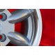 Volkswagen Minilite 6x13 ET13 4x100 silver/diamond cut 1502-2002tii, 3 E21 cerchio wheel jante felge llanta