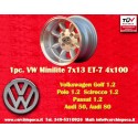 1 pc. wheel Volkswagen Minilite 7x13 ET-7 4x100 silver/diamond cut 1502-2002tii, 3 E21