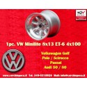 1 pc. wheel Volkswagen Minilite 8x13 ET-6 4x100 silver/diamond cut 1502-2002 tii, 3 E21
