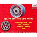 1 pc. wheel Volkswagen BBS 7x15 ET24 4x100 silver 3 E21, E30