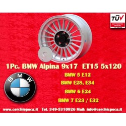 1 pc. wheel BMW Alpina 9x17 ET15 5x120 silver/black 5 E12, E28, E34, 6 E24, 7 E23, E32, E3, E9