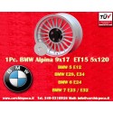 1 pz. cerchio BMW Alpina 9x17 ET15 5x120 silver/black 5 E12, E28, E34, 6 E24, 7 E23, E32, E3, E9