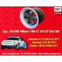 1 pc. wheel Porsche  Fuchs 10x17 ET-27 5x130 matt black/diamond cut 911 SC, Carrera -1989, turbo -1987 arriere
