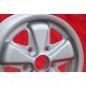 Porsche 356C, 911, 912, 914-6 Fuchs 4.5x15 ET42 5x130 matt silver cerchi wheels jantes felgen llantas