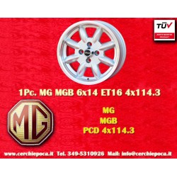 1 pc. wheel MG Minilite 6x14 ET22 4x114.3 silver/diamond cut B,Toyota Corolla,Starlet,Carina