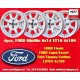 4 pcs. Ford Minilite 6x14 ET16 4x108 silver/diamond cut Escort Mk1-2, Capri, Cortina wheels
