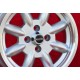 1 pz. cerchio Ford Minilite 6x14 ET16 4x108 silver/diamond cut Escort Mk1-2, Capri, Cortina