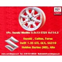 1 pc. wheel Suzuki Minilite 5.5x13 ET25 4x114.3 silver/diamond cut 120 140 160 180
