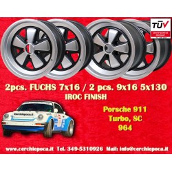 Porsche Fuchs 7x17 ET23.3 9x17 ET15 5x130 anodized look 911 -1989, 914 6, 944 -1986, turbo -1989 cerchi wheels jantes felgen lla