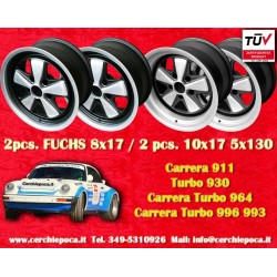 Porsche Fuchs 8x17 ET10.6 10x17 ET-27 5x130 anodized look 911 SC, Carrera -1989, turbo -1987 cerchi wheels jantes felgen llantas