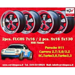 Porsche Fuchs 7x17 ET23.3 8x17 ET10.6 5x130 RSR style 911 -1989, 914 6, 944 -1986, turbo -1989 cerchi wheels jantes felgen llant