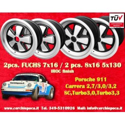 4 Stk Felgen Porsche  Fuchs 7x17 ET23.3 8x17 ET10.6 5x130 anodized look 911 -1989, 914 6, 944 -1986, turbo -1989