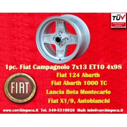 1 pc. jante Fiat Campagnolo 7x13 ET10 4x98 silver 124 Spider, Coupe, X1 9