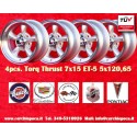 4 pcs. wheels CADILLAC,CHEVROLET Torq Thrust  7x15 ET-5 5x120.65 silver/diamond cut Camaro, Nova, Chevelle, El Camino, B