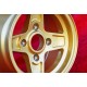 Lancia Campagnolo 7x13 ET10 4x130 gold Fulvia cerchi wheels jantes felgen llantas