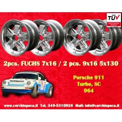 4 pcs. wheels Porsche  Fuchs 7x16 ET23.3 9x16 ET15 5x130 fully polished 911 -1989, 914 6, 944 -1986, turbo -1989