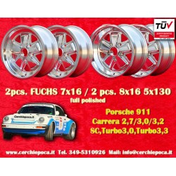 Porsche Fuchs 7x16 ET23.3 8x16 ET10.6 5x130 fully polished 911 -1989, 914 6, 944 -1986, turbo -1989 cerchi wheels jantes felgen 