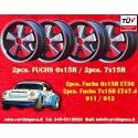 4 pcs. wheels Porsche  Fuchs 6x15 ET36 7x15 ET47 5x130 RSR style 356 C SC, 911 -1989, 914 6