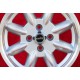 4 pz. cerchi Mazda Minilite 6x14 ET13 4x100 silver/diamond cut 1502-2002, 1500-2000tii, 2000C CA CS, 3 E21, E30, Opel  cerchi wh