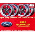 4 pcs. wheels Ford Torq Thrust  9x19 ET35 10x19 ET42 5x114.3 anthrazit/glanzgedreht Mustang S197 (2005-14), LAE (2105-)