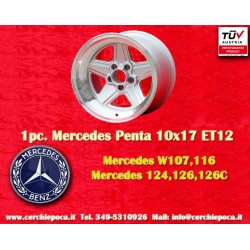 Mercedes Penta 10x17 ET12 5x112 silver/diamond cut 107 108 109 116 123 126 cerchio wheel jante felge llanta