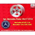 1 pc. wheel Mercedes Penta 10x17 ET12 5x112 silver/diamond cut 107 108 109 116 123 126 