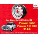1 pc. wheel Porsche  6x15 ET36 5x130 silver 356 C SC, 911 -1969, 912