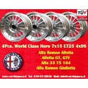 4 Stk Felgen Alfa Romeo WCHE 7x15 ET25 4x98 silver/diamond cut Alfetta, Alfetta GT   GTV, 33, 75 1.6i, 1.8i, 2.0TDI, 90,