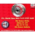 1 pc. wheel Alfa Romeo WCHE 7x15 ET25 4x98 silver/diamond cut Alfetta, Alfetta GT   GTV, 33, 75 1.6i, 1.8i, 2.0TDI, 90, 