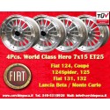 4 uds. llantas Fiat WCHE 7x15 ET25 4x98 silver/diamond cut Alfetta, Alfetta GT   GTV, 33, 75 1.6i, 1.8i, 2.0TDI, 90, 164