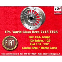 1 pc. wheel Fiat WCHE 7x15 ET25 4x98 silver/diamond cut Alfetta, Alfetta GT   GTV, 33, 75 1.6i, 1.8i, 2.0TDI, 90, 164, G