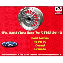 Ford WCHE 7x15 ET25 5x112 silver/diamond cut 107 116 123 124 126 HO cerchio wheel jante felge llanta