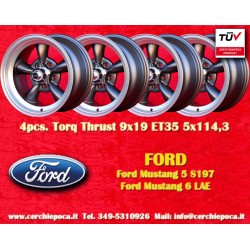 Ford Torq Thrust  9x19 ET35 5x114,3 anthrazit/glanzgedreht Mustang S197 (2005-14), LAE (2105-) cerchi wheels jantes felgen llant