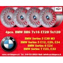 4 pz. cerchi BMW BBS 7x16 ET20 5x120 silver M3 E30, 5 E12, E28, E34, 6 E24, 7 E23, E32, E3, E9
