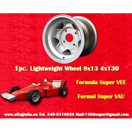 Volkswagen Super Vee 8x13 ET-13.5 4x130 silver Super Vee Formula cerchio wheel jante felge llanta