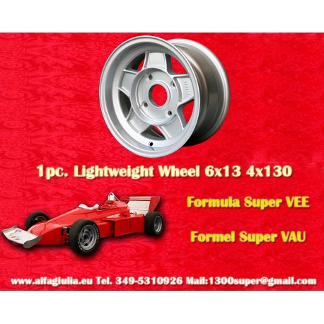Volkswagen Super Vee 6x13 ET3.5 4x130 silver Super Vee Formula cerchio wheel jante felge llanta