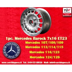 Mercedes Barock 7x16 ET23 5x112 silver/polished 107 108 109 113 114 115 116 123 124 126 cerchio wheel jante felge llanta