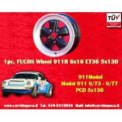 wheel Porsche  Fuchs 6x16 ET36 5x130 matt black/diamond cut 911 -1989, 914 6