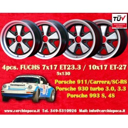 4 pz. cerchi Porsche  Fuchs 7x17 ET23.3 10x17 ET-27 5x130 anodized look 911 -1989, 914 6, 944 -1986, turbo -1989