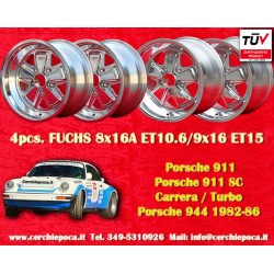 4 pcs. wheels Porsche  Fuchs 8x16 ET10.6 9x16 ET15 5x130 fully polished 911 SC, Carrera -1989, turbo -1987