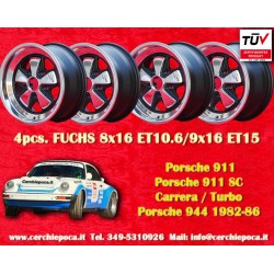 4 uds. llantas Porsche  Fuchs 8x16 ET10.6 9x16 ET15 5x130 RSR style 911 SC, Carrera -1989, turbo -1987