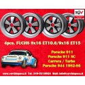 4 pcs. wheels Porsche  Fuchs 8x16 ET10.6 9x16 ET15 5x130 anodized look 911 SC, Carrera -1989, turbo -1987